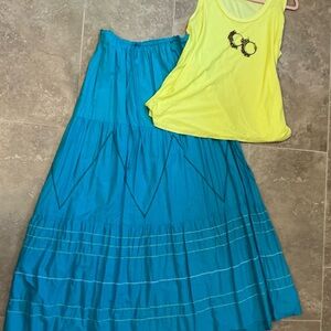 BCBG Turquoise Maxi Skirt (skirt only)